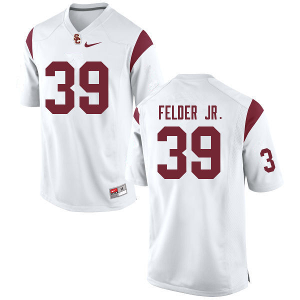 Men #39 Howard Felder Jr. USC Trojans College Football Jerseys Sale-White